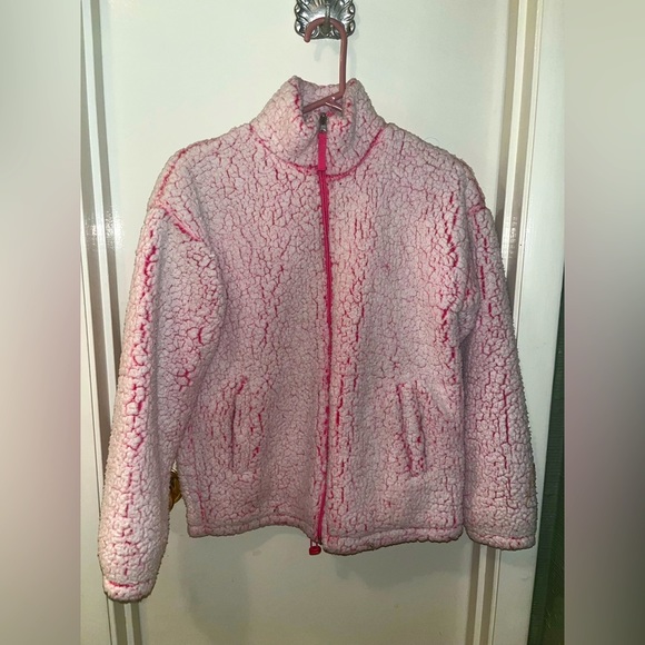Forever 21 Pink Fluffy Sherpa Jacket Juniors Size Small - Picture 1 of 4